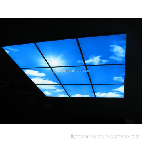 36w-40w 600x600 Recessed 3D Blue Sky Cloud LED Panel Ceiling Light